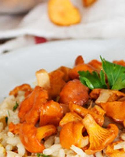 Рецепт ризотто с лисичками