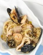 Ризотто с морепродуктами и белыми грибами