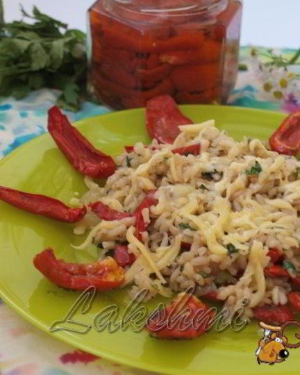 Рецепт ризотто с петрушкой и вялеными помидорами