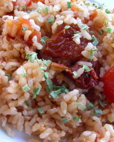 Рецепт ризотто с помидорами и вялеными томатами