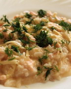 Ризотто с семгой