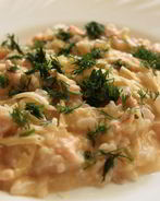 Ризотто с семгой