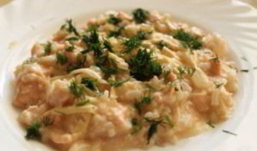 ризотто с семгой