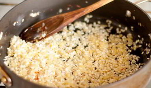 ризотто с шафраном и креветками