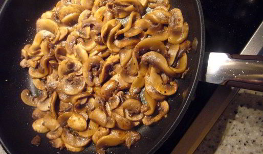 ризотто с шампиньонами и овощами