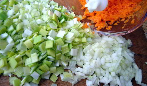 ризотто с шампиньонами и овощами