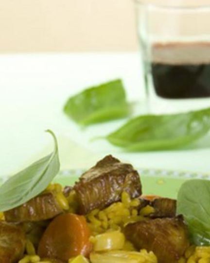 Рецепт ризотто с телятиной и овощами