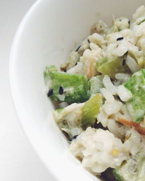 Ризотто с цуккини и черным кунжутом