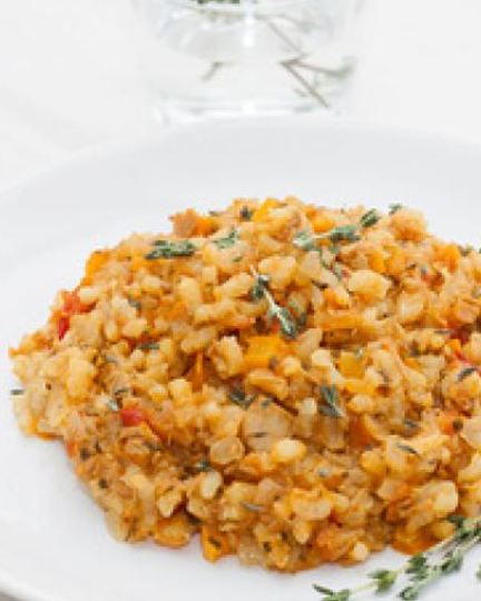 Рецепт ризотто с тунцом и овощами