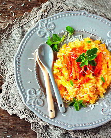 Рецепт ризотто с запеченной морковью