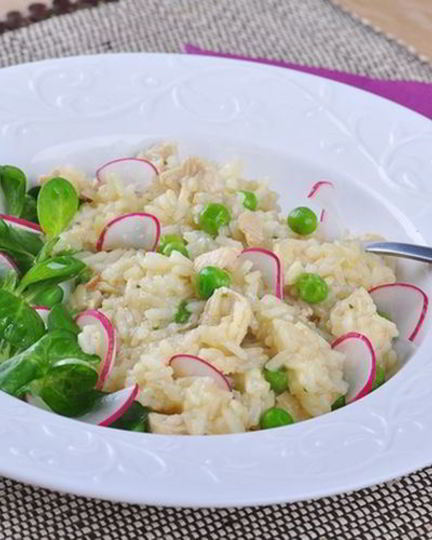 Рецепт ризотто с зеленым горошком