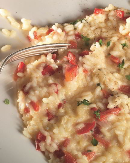 Рецепт ризотто со сливками и сладким перцем