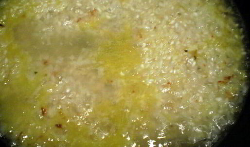 яблочное ризотто с креветками