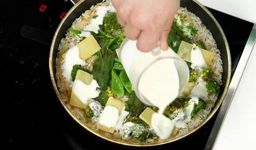 зеленое ризотто