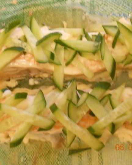 Рецепт форель с огурцами