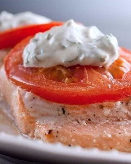 Рецепт горбуши, запеченной в сметанно-грибном соусе