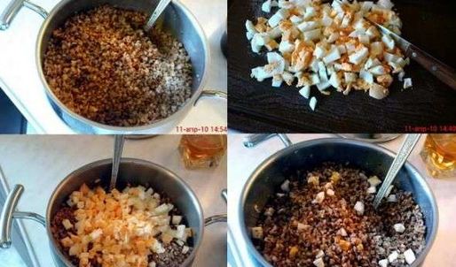 карп фаршированный гречневой кашей с рубленым яйцом