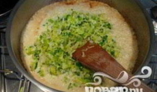 морские гребешки с фондю из лука-порея