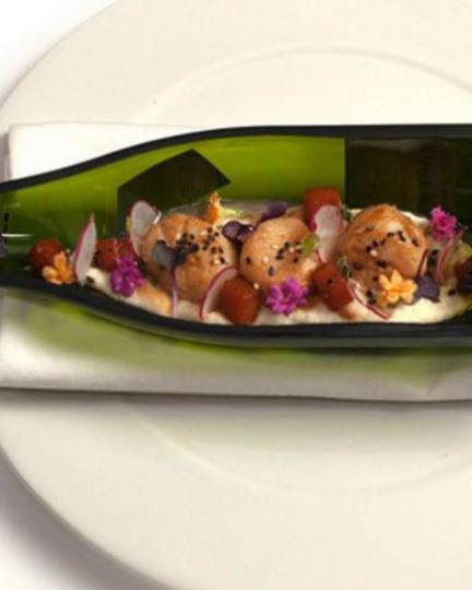 Рецепт морского гребешка на пюре из цветной капусты