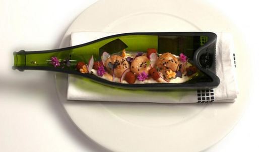 морской гребешок на пюре из цветной капусты