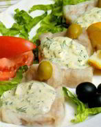 Отварная рыба по-польски