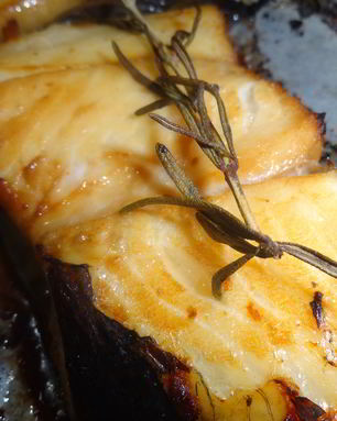 Палтус запеченный