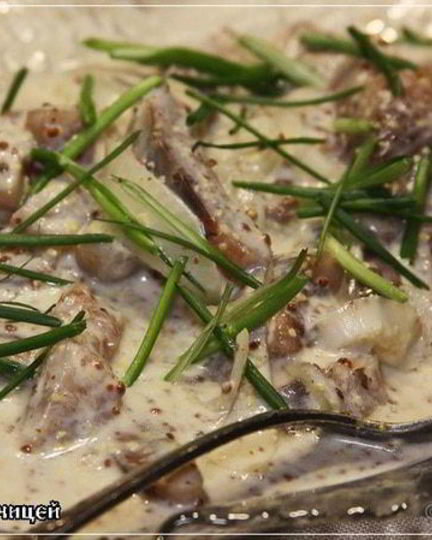 Рецепт селедка в йогурте с горчицей