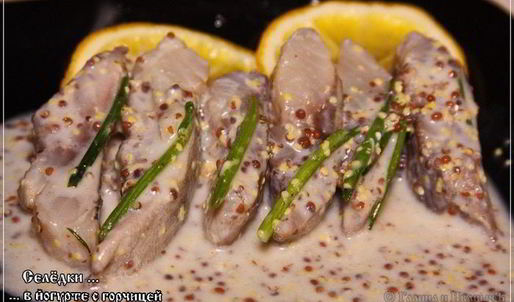 селедка в йогурте с горчицей