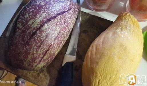 семга на пару с манго и дыней пепино