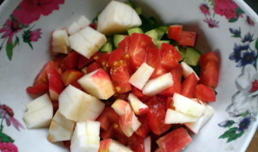 судак в имбирном маринаде на овощной подушке