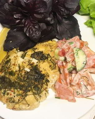 Тилапия с базиликом