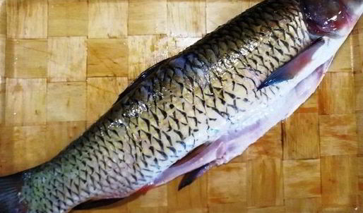 запеченный белый амур с овощами