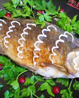 Жареная рыба в майонезе