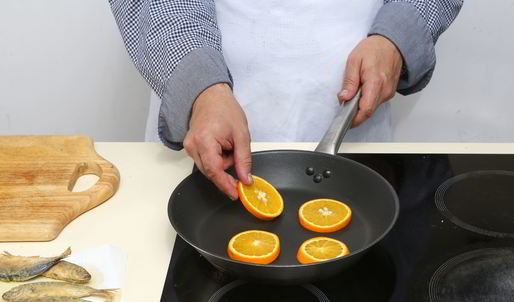 жареная ставрида с апельсинами