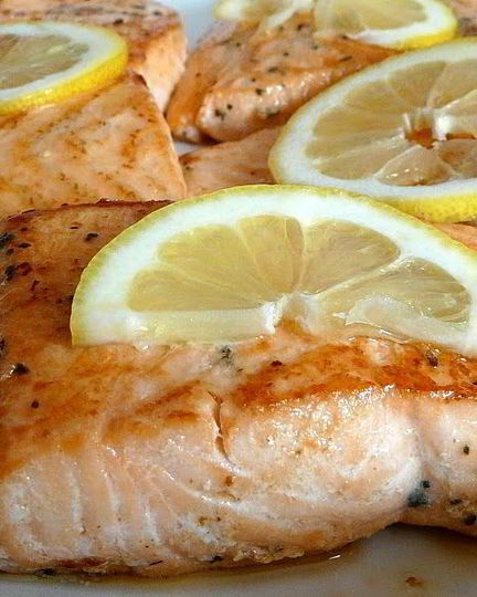 Рецепт жареного лосося