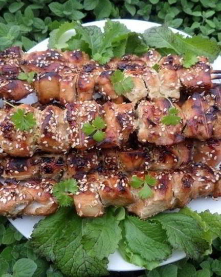 Рецепт куриных шашлычков в кунжуте