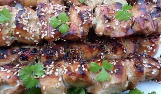 куриные шашлычки в кунжуте