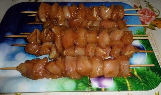 куриные шашлычки в кунжуте