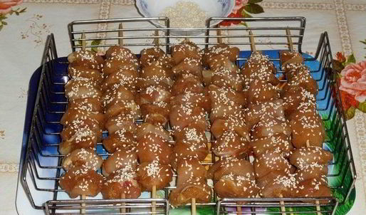 куриные шашлычки в кунжуте