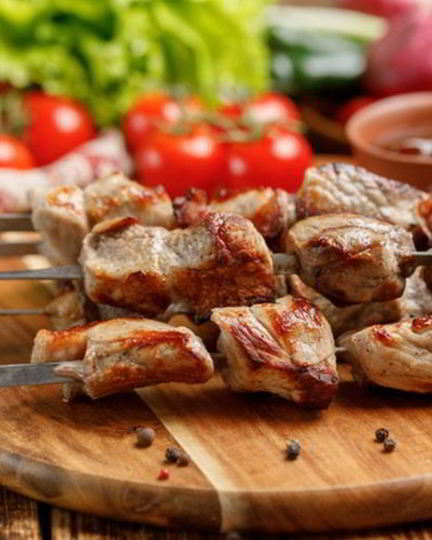 Рецепт пикантного шашлыка из свинины с манго