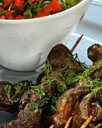 Рецепт шашлычков из говяжьей печенки