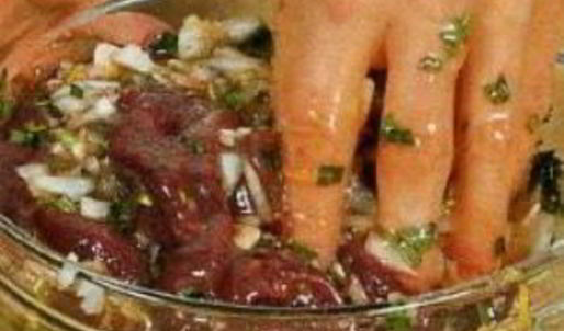 шашлычки из говяжьей печенки