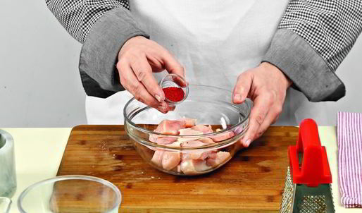 шашлычки из курицы с луком-пореем