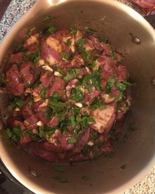 Шашлык из баранины мятой и наршарабом