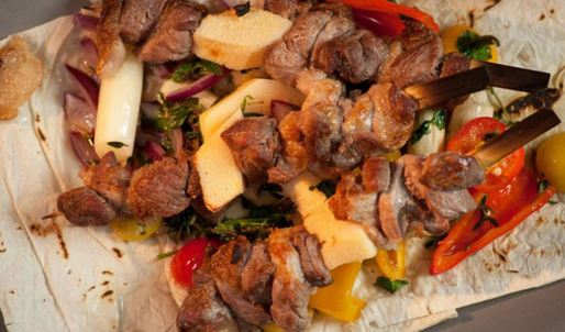 шашлык из баранины с айвой