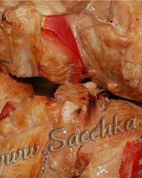 Шашлык из индейки в кефирном маринаде