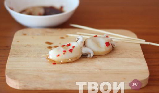 шашлык из кальмара