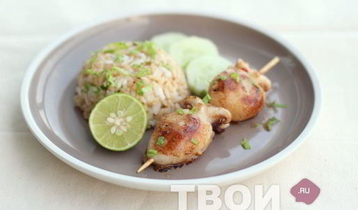 шашлык из кальмара