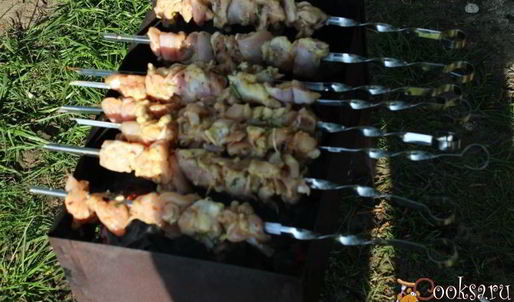 шашлык из куриного филе на минералке