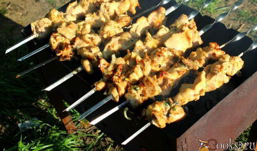 шашлык из куриного филе на минералке